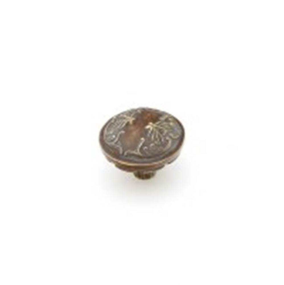 Knob, Round, Monticello Brass, 1-1/4'' dia