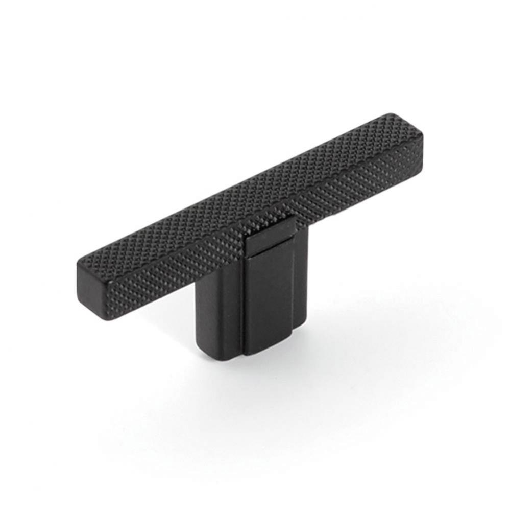 Quadrato, T-Knob, Matte Black, 2-1/2''