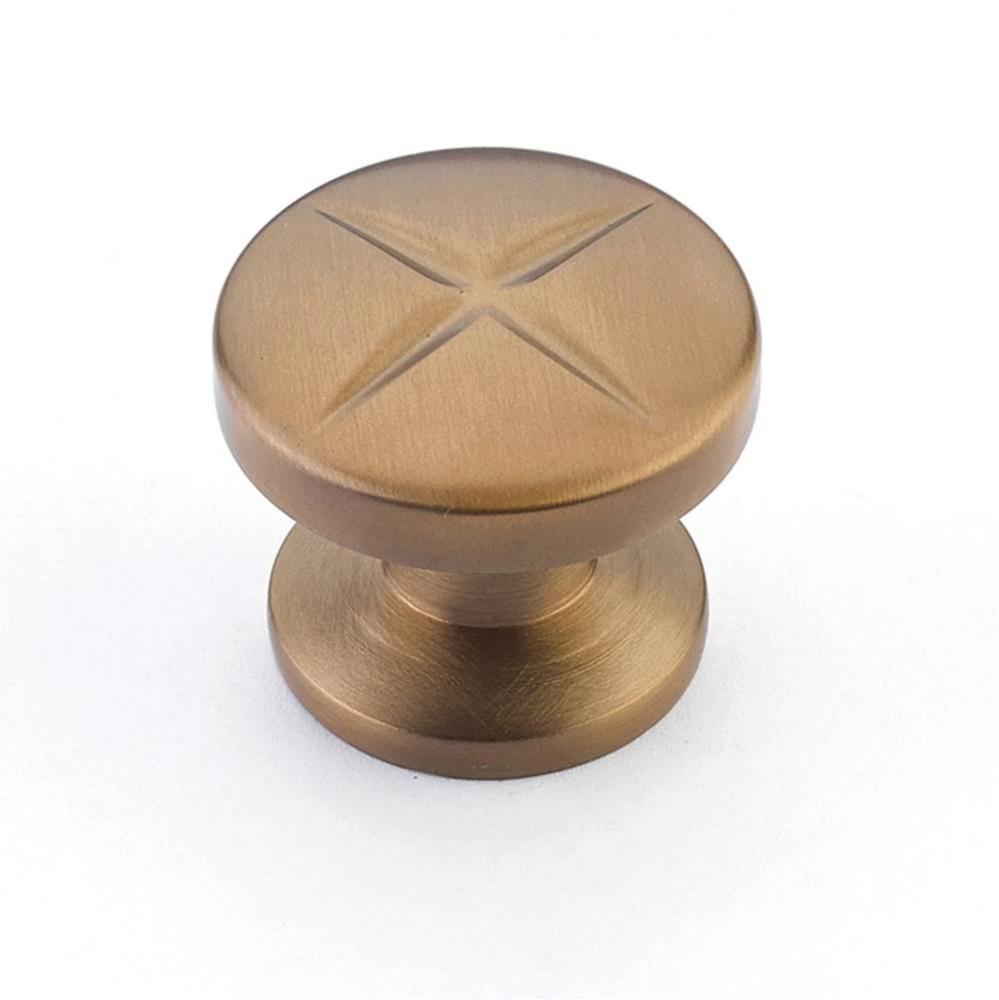 Knob, Brushed Bronze, 1-3/8'' dia