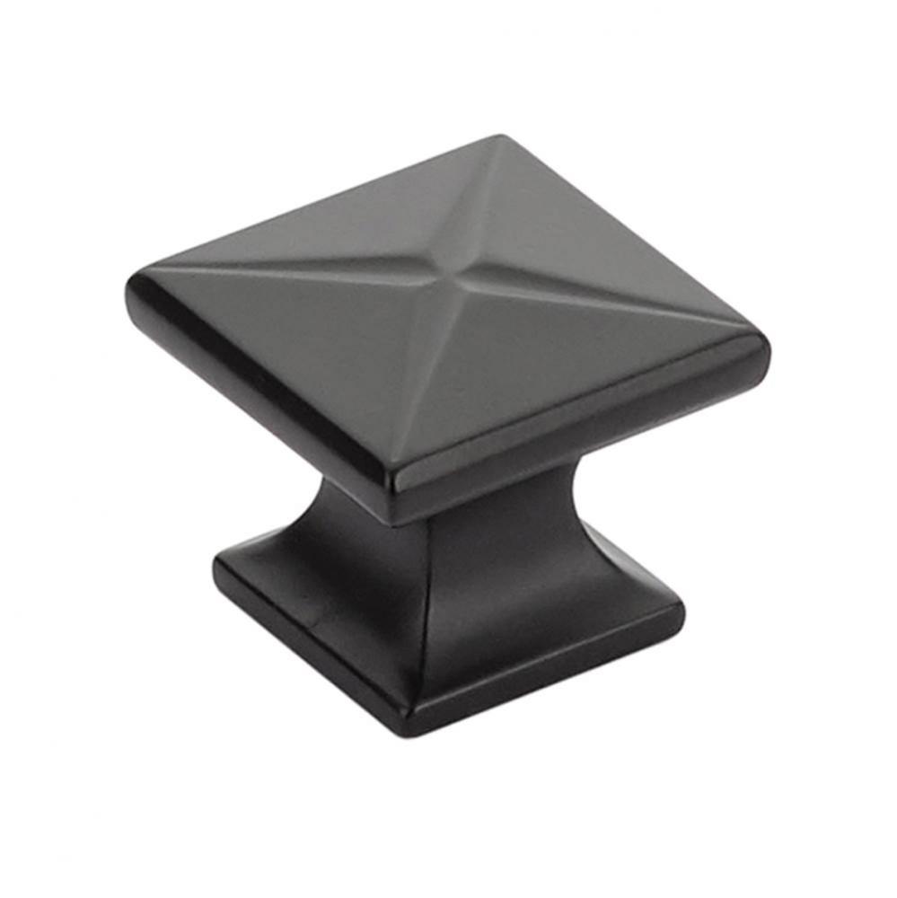 Knob, Matte Black, 1-3/8'' dia