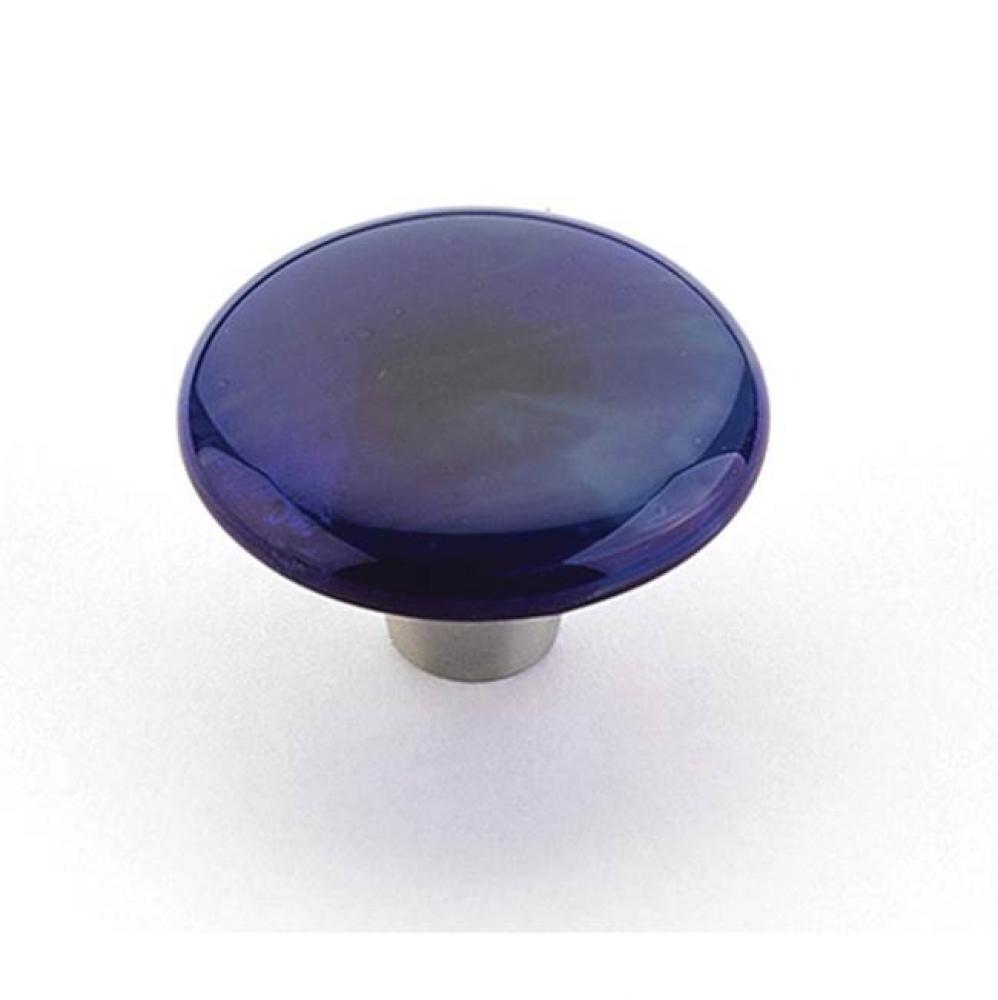 Knob, Round, Sapphire Silk, 1-1/2'' dia