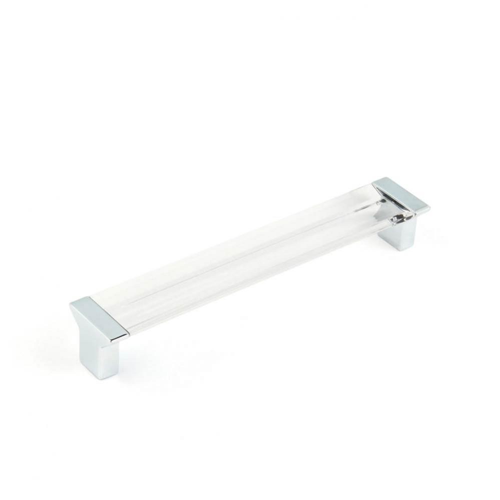 Positano, Pull, Polished Chrome, Clear, 6-5/16'' cc