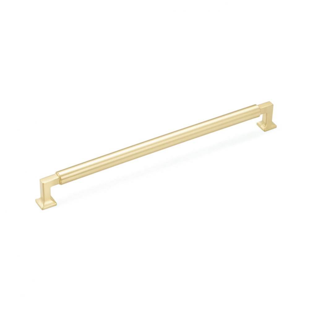 Back to Back, Appliance Pull, Satin Brass, 15'' cc