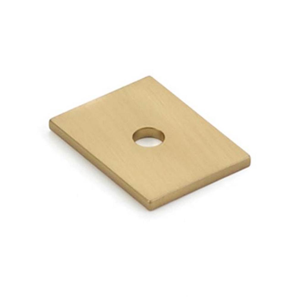 Pub House, Backplate for Knob, Signature Satin Brass, 1''
