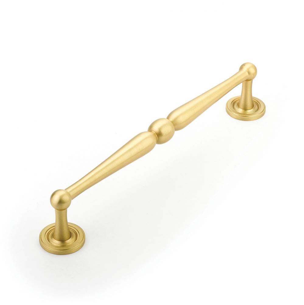 Pull, Plain Footplate, Satin Brass, 8'' cc