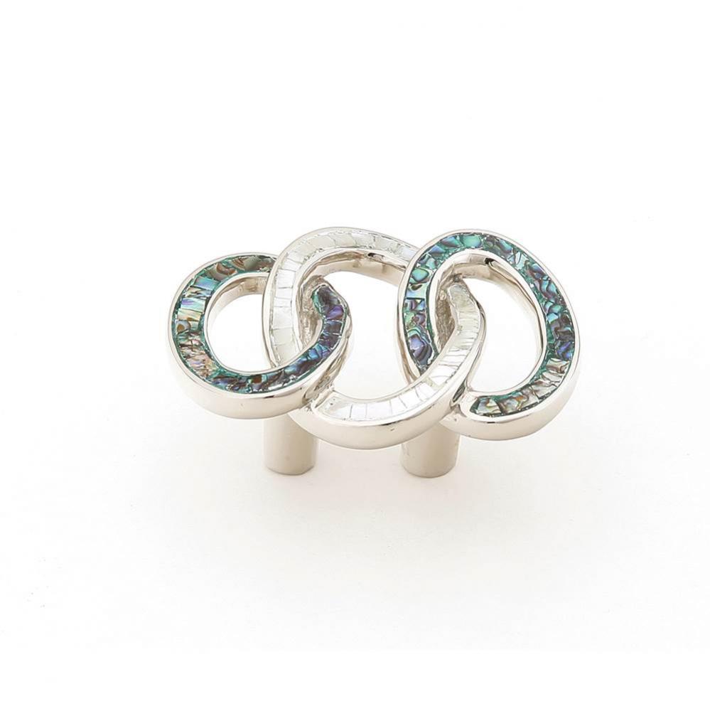 Pull, Imperial Shell, White Mother of Pearl, Polished Nickel, 3/4'' cc