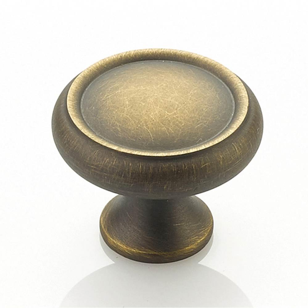 Knob, Antique Light Brass , 1-1/4''