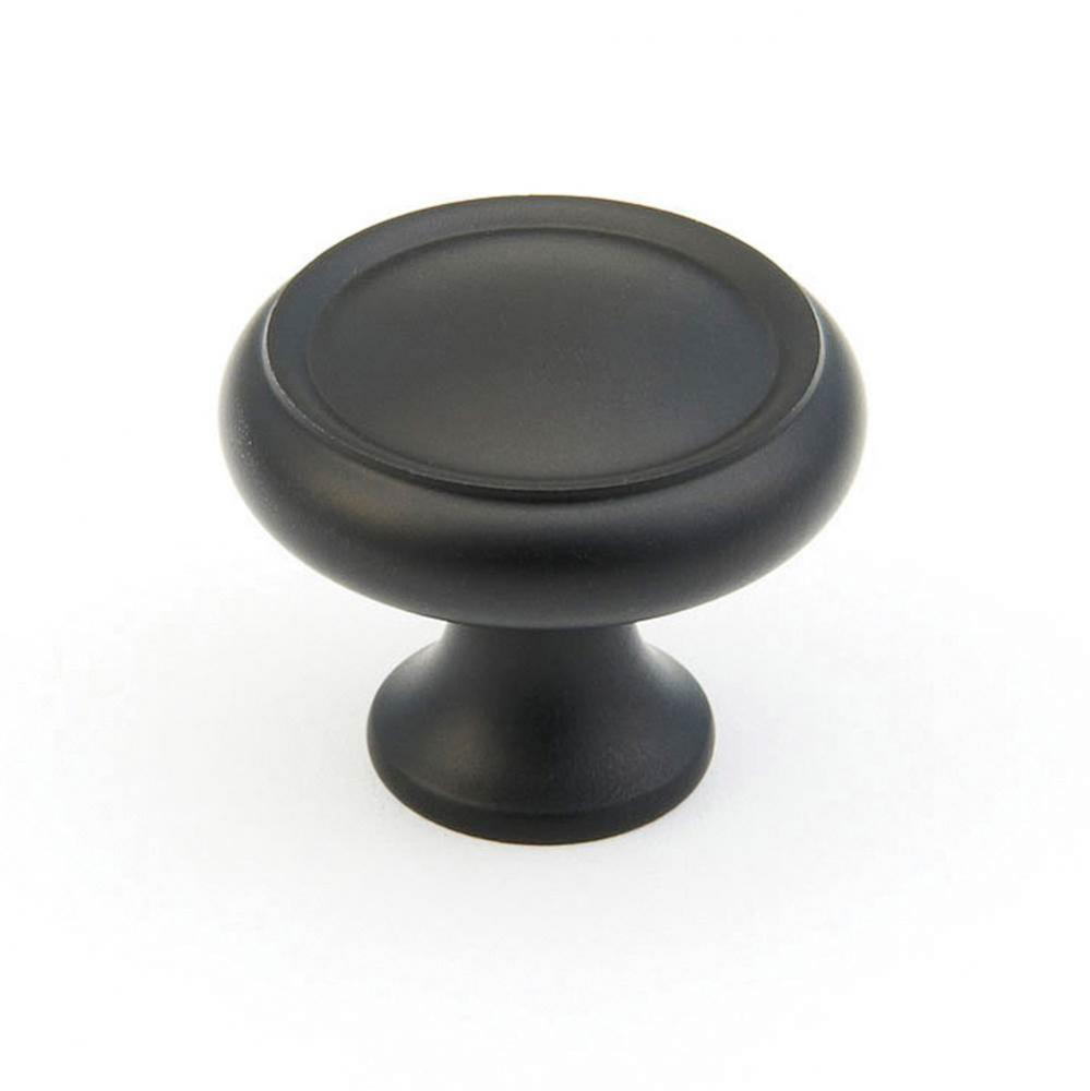 Knob, Flat Black, 1-1/4'' dia