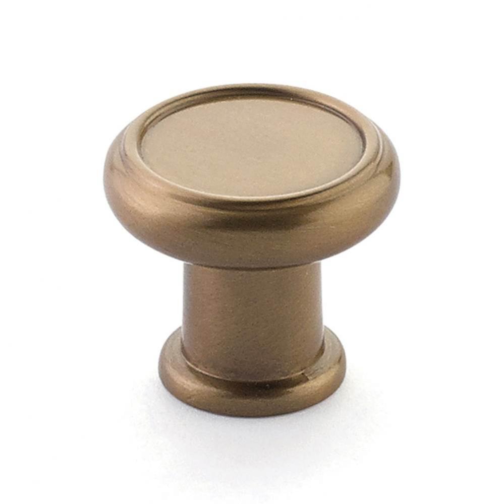 Knob, Brushed Bronze, 1-1/4'' dia