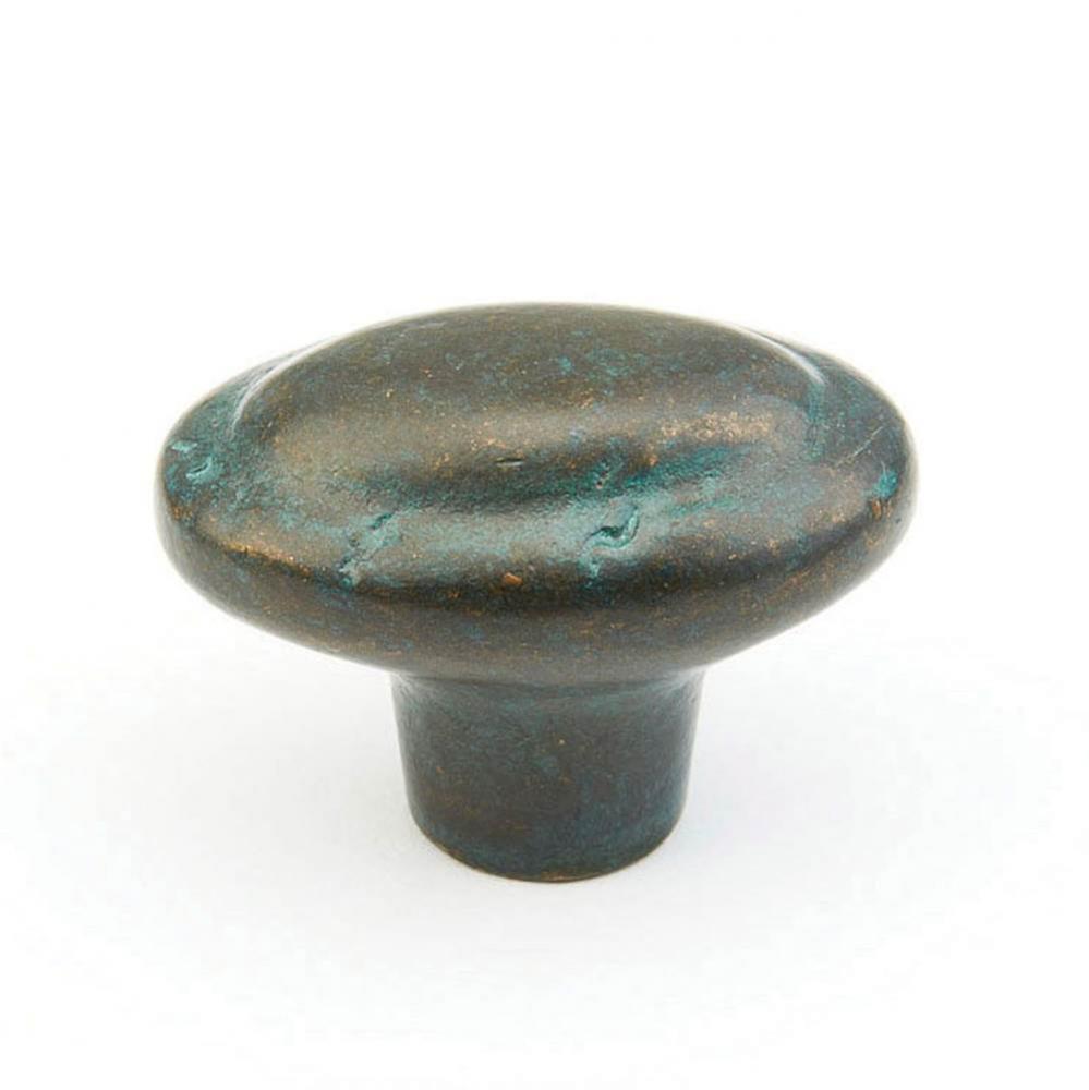 Knob, Oval, Verde Imperiale, 1-7/8'' dia