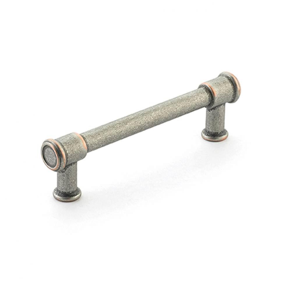 Steamworks, Pull, 3-3/4'' cc, Distressed Pewter/Copper