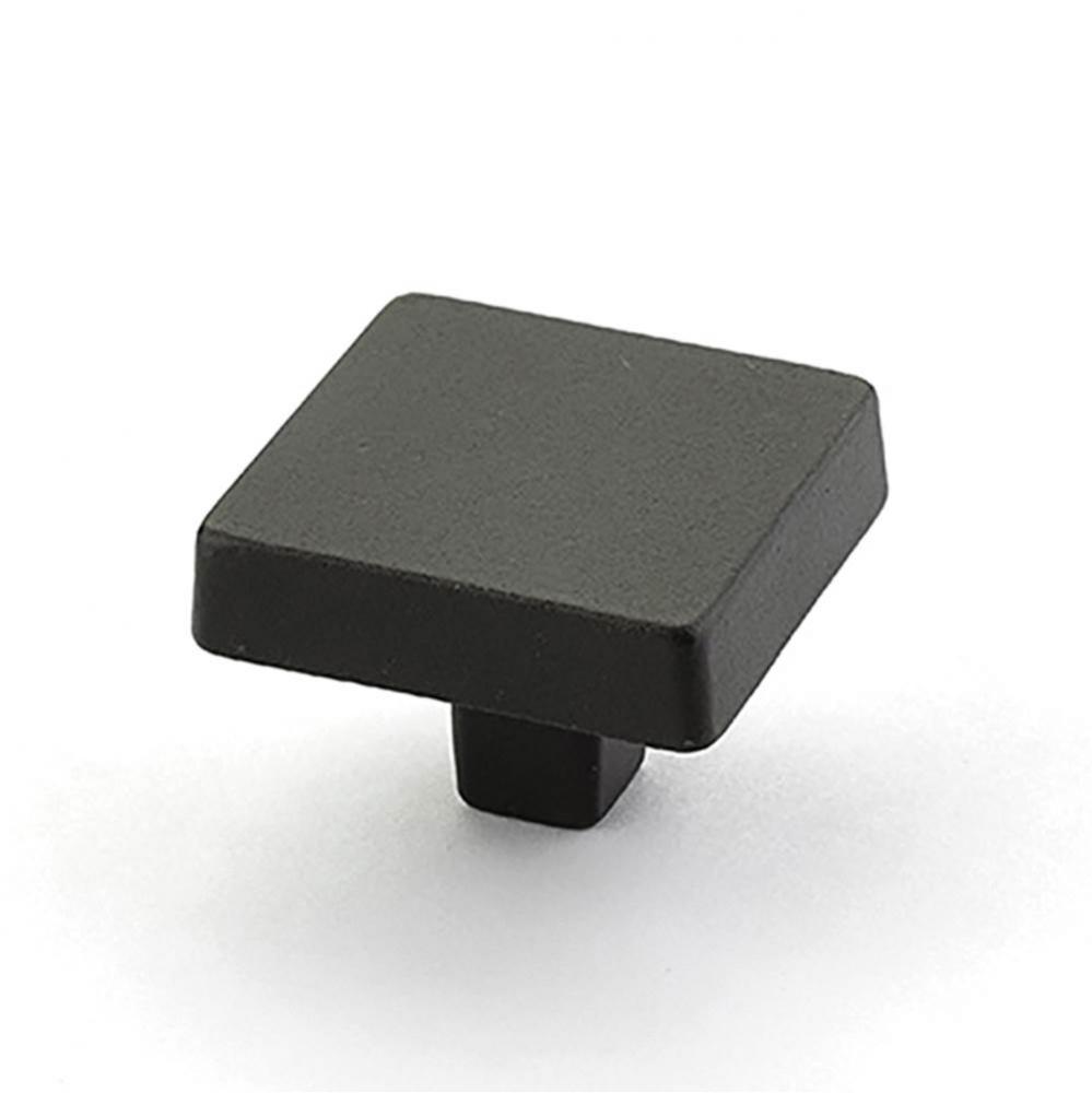 Knob, Square, Black Bronze, 1-3/4'' dia