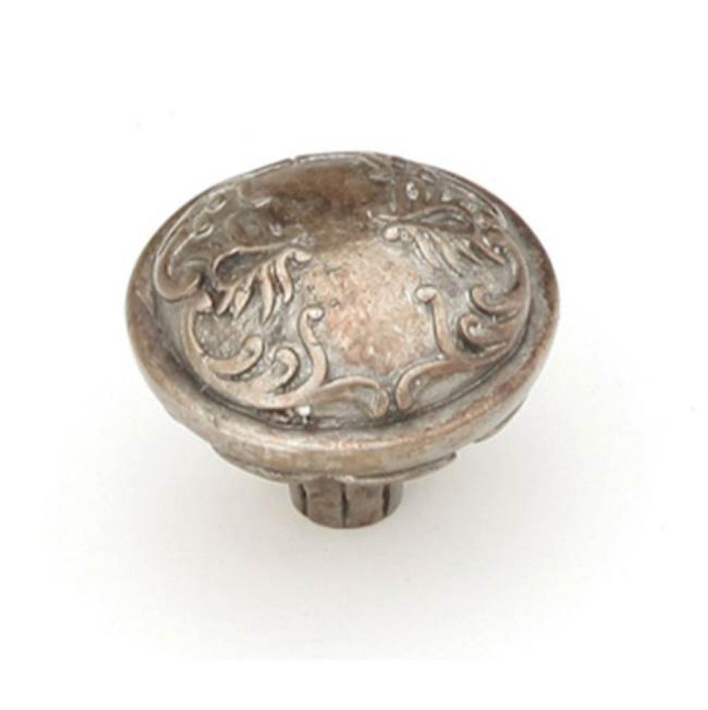 Knob, Round, Monticello Silver, 1-1/4'' dia