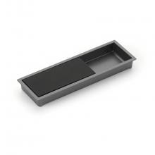 Schaub and Company 1210-GM/MB - MODO, Rectangular Mixed Recessed Pull, Gun Metal/Matte Black, 6-1/4'' x 2'' Ov