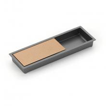 Schaub and Company 1210-GM/PRG - MODO, Rectangular Mixed Recessed Pull, Gun Metal/Polished Rose Gold, 6-1/4'' x 2'&a