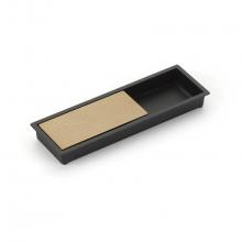 Schaub and Company 1210-MB/SSB - MODO, Rectangular Mixed Recessed Pull, Matte Black/Signature Satin Brass, 6-1/4'' x 2&ap