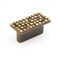 Schaub and Company 235-FAB - Knob, Rectangle, French Ant Bronze, 32 mm cc