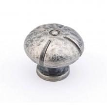 Schaub and Company 250-VN - Knob Round, Vibra Nickel, 1-3/8'' dia