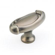 Schaub and Company 261-AN - Knob, Oval, Antique Nickel, 1-7/8''