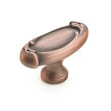 Schaub and Company 261-EBZ - Knob, Oval, Empire Bronze, 1-7/8''