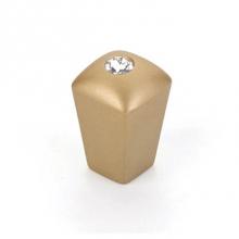 Schaub and Company 299-SSB - Skyevale, Knob, Signature Satin Brass with Crystal, 1/2''