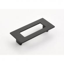 Schaub and Company 444-MB - Pull, Rectangle, Matte Black, 96 mm cc