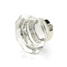 Schaub and Company 54-PN - Faceted Dome Glass Knob, Polished Nickel, 1-3/4'' dia