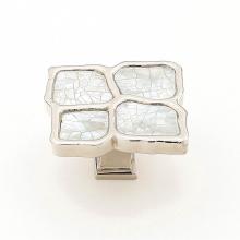 Schaub and Company 664-MOP/PN - Mother of Pearl, White Mother of Pearl on Solid Brass, Polished Nickel Finish, 1-1/2'' d