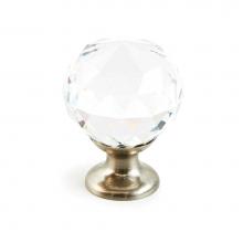 Schaub and Company 70-CS-15 - Knob, Clear, Round Crystal, Satin Nickel 1-1/8'' dia