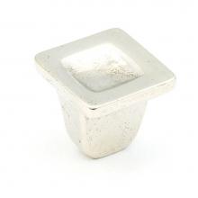 Schaub and Company 810-PWB - Knob, Square, Polished White Bronze, 1-1/4'' dia