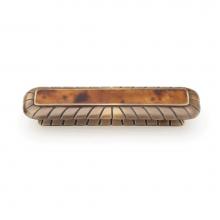 Schaub and Company 852-PEN/ED - Tiger Penshell,Pull,3'' cc,Penshell inlaid on Solid Brass,Estate Dover Finish