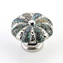 Schaub and Company 853-IM/PN - Imperial Shell, inlaid on Solid Brass, Polished Nickel Round Knob, 1-3/8'' dia