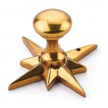 Schaub and Company 982-PAR - Knob with Star backplate, Paris Brass, 11/16'' dia