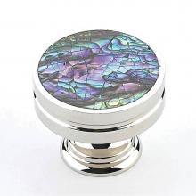 Schaub and Company 990-IM/PN - Imperial Shell,Polished Nickel Round Knob with Imperial Shell Inlay