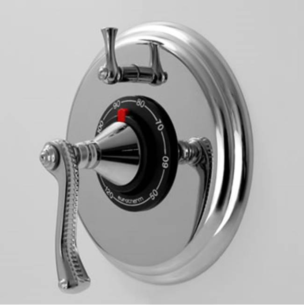 1/2'' Thermostatic Set, One Volume Control TRIM CHARLOTTE ELITE POLISHED GOLD .24