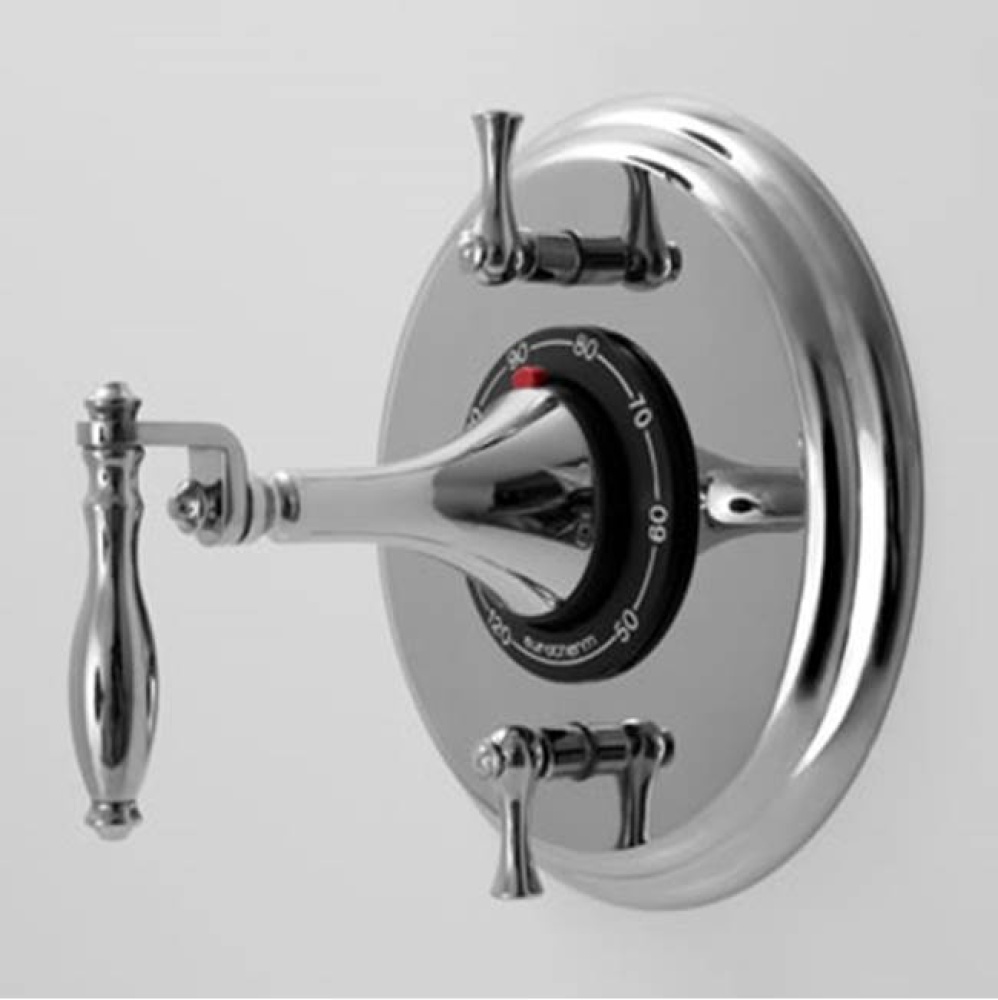 1/2'' Thermostatic Set, Two Volume Controls, TRIM TORONTO POLISHED GOLD .24