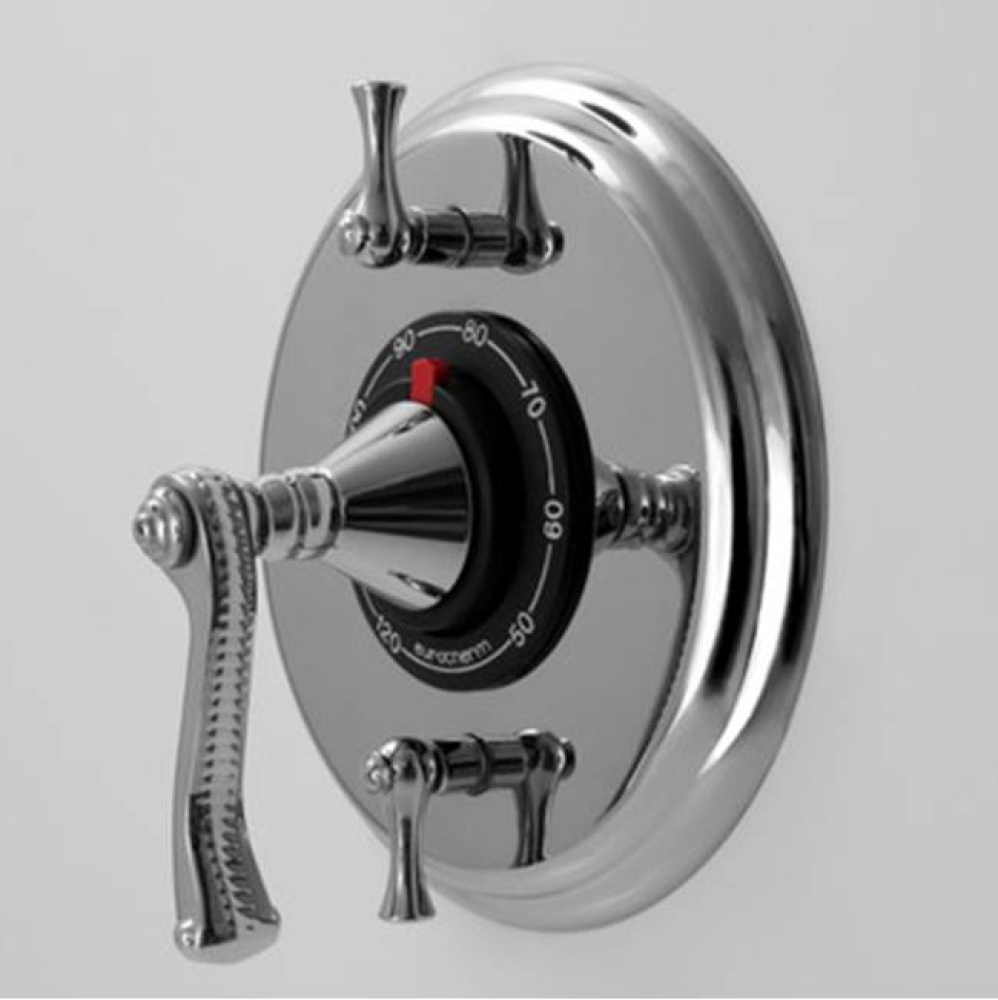 1/2'' Thermostatic Set, Two Volume Controls TRIM DEVON POLISHED GOLD .24