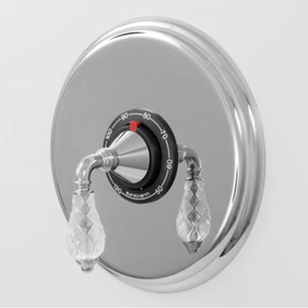 3/4'' Thermostatic Set with 9'' Plate TRIM LUXEMBOURG POLISHED GOLD .24