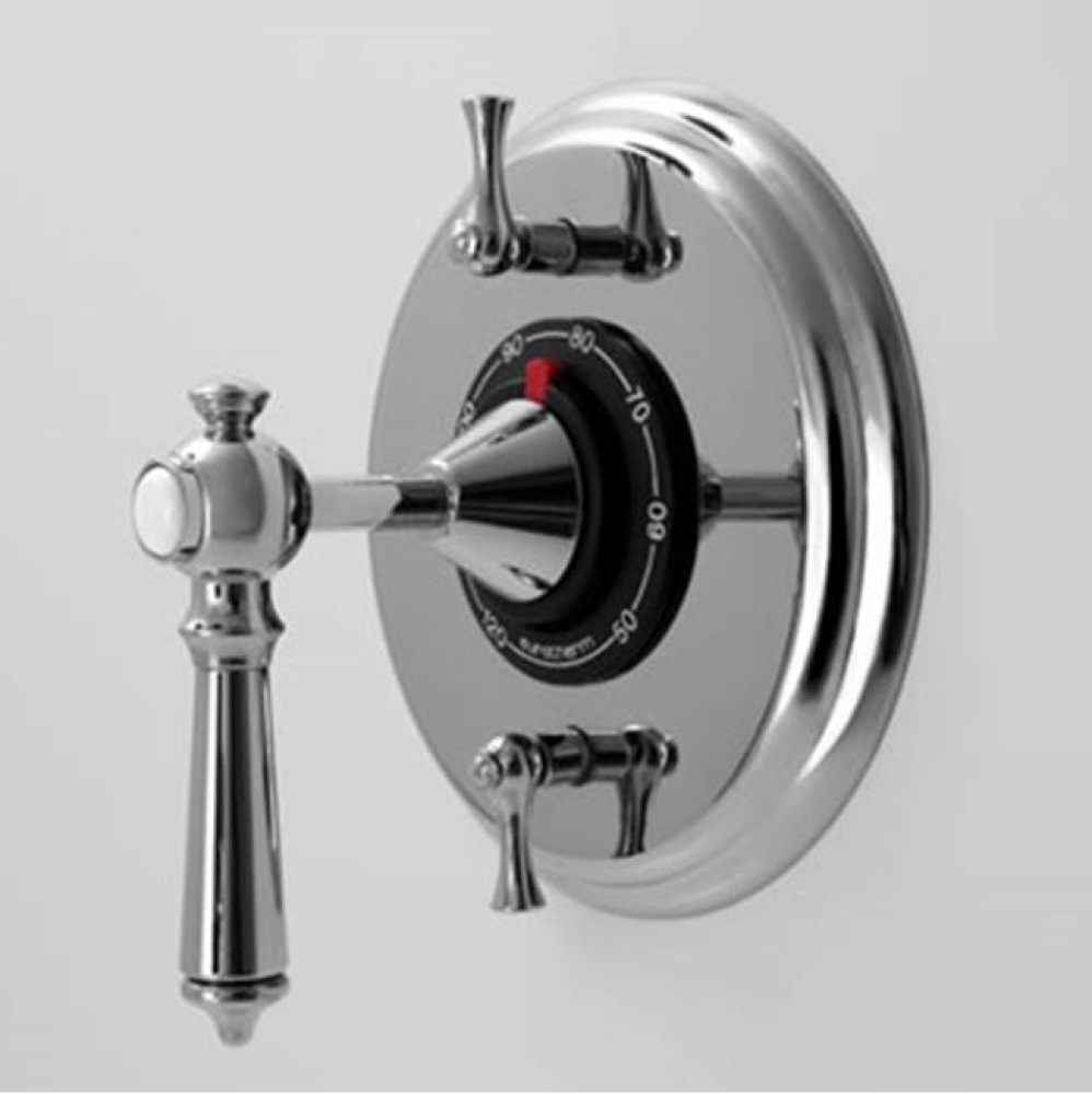 1/2'' Thermostatic Set, Two Volume Controls, TRIM ASCOT POLISHED GOLD .24