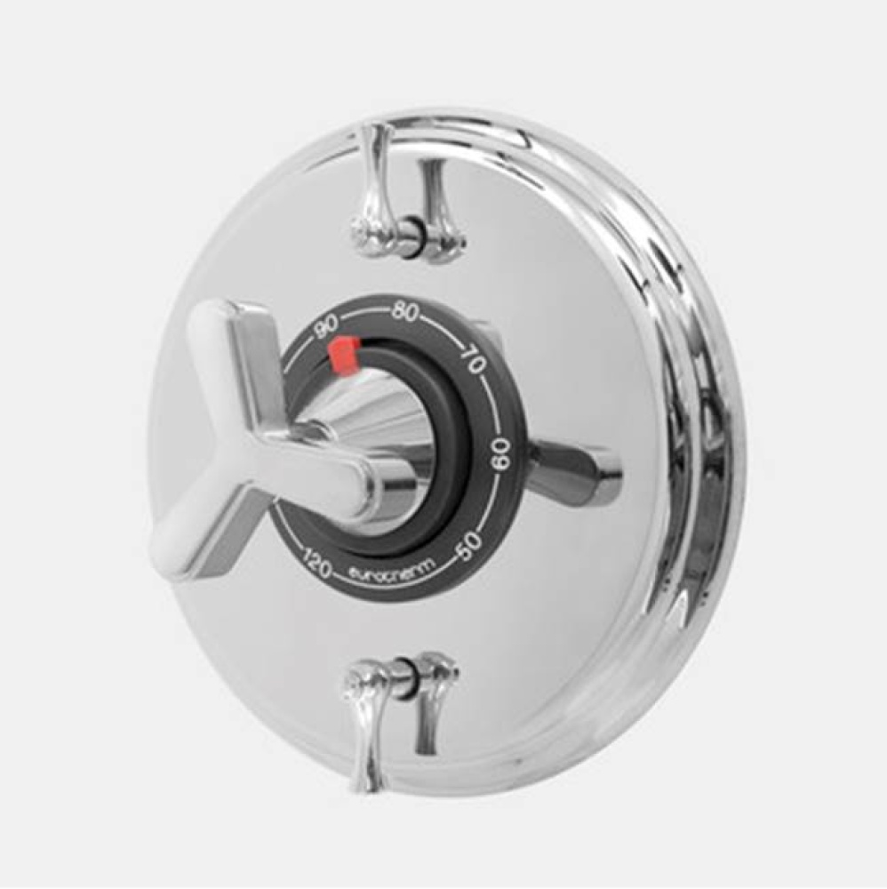 1/2'' Thermostatic Set, Two Volume Controls TRIM MODERNE-X POLISHED GOLD .24