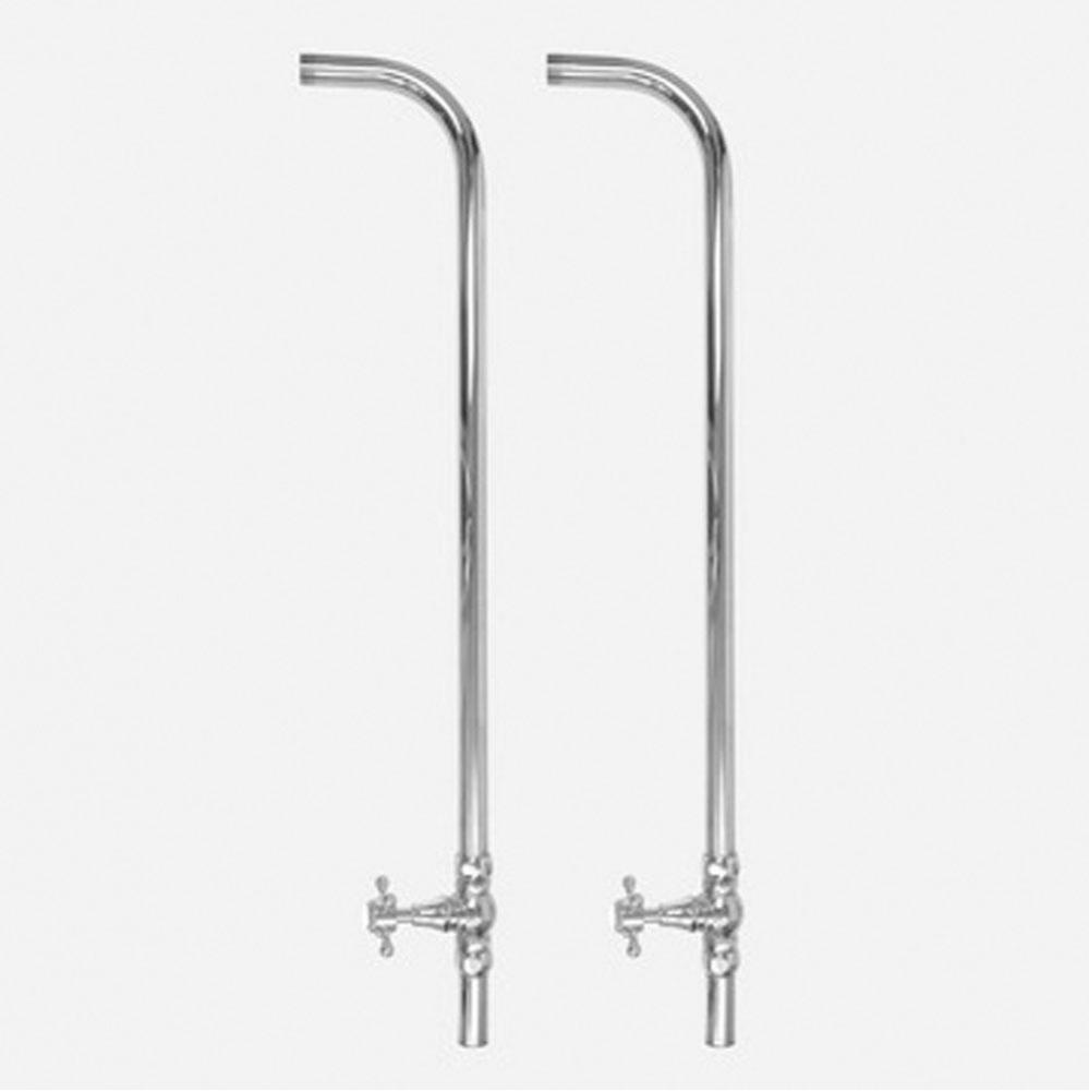 Risers & Shut-off Kit for Floor Mounting 32'' TALL ST. MICHEL CHROME .26