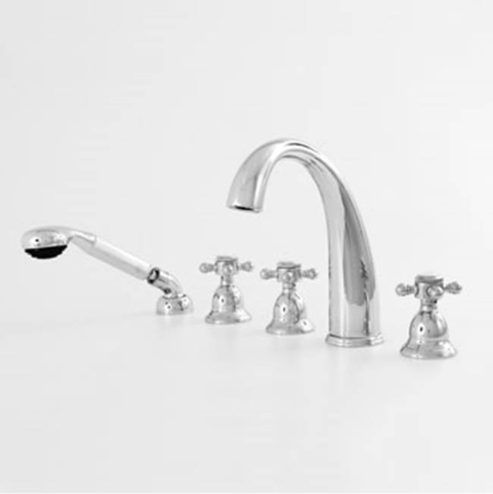 Roman Tub Set TRIM with Deckmount Handshower ALEXANDRIA CHROME .26