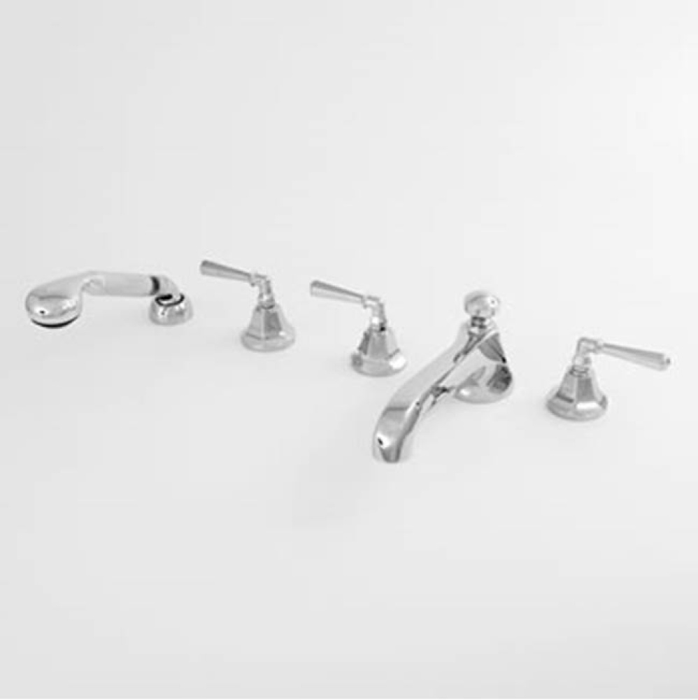Roman Tub Set TRIM with Deckmount Handshower WINDHAM POLISHED GOLD .24