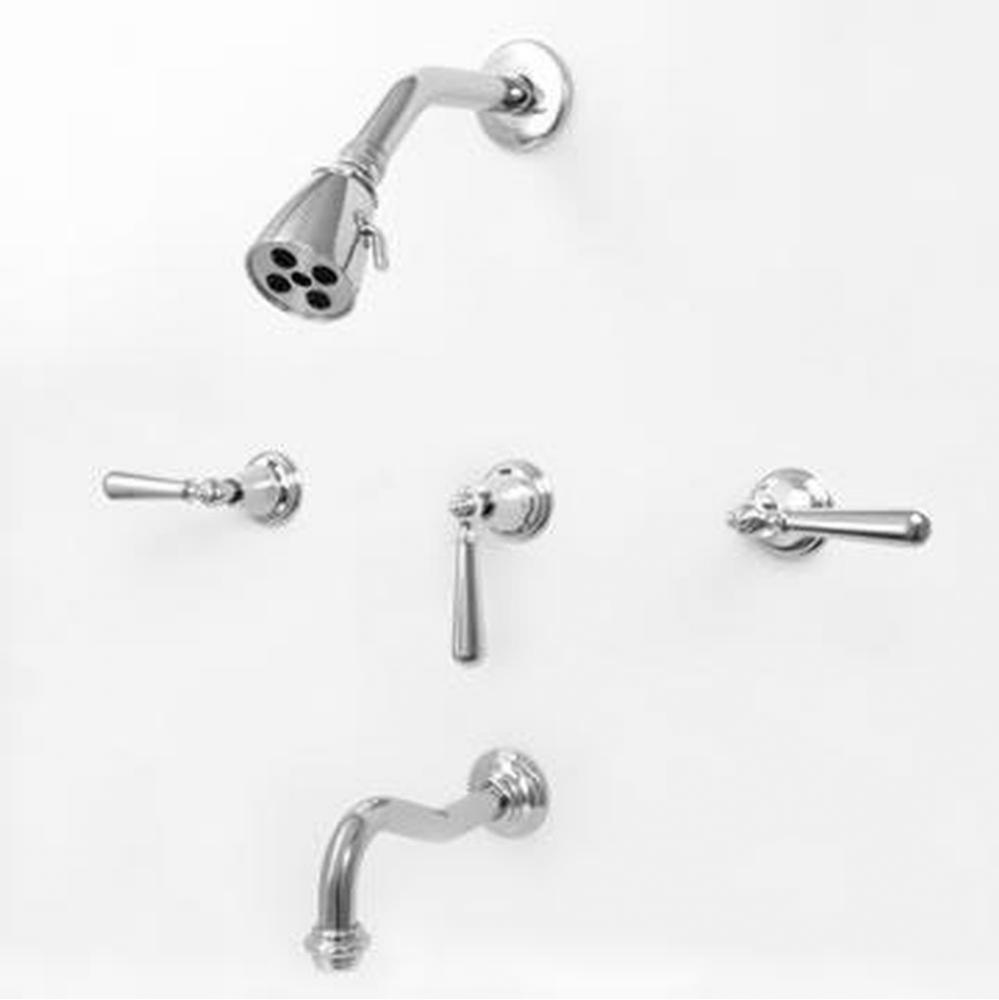 350 Loire 3 Valve Tub & Shower Set