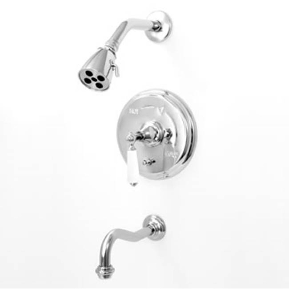 Pressure Balanced Tub & Shower Set Trim (Includes Haf And Wall Tub Spout) Orleans Chrome .26