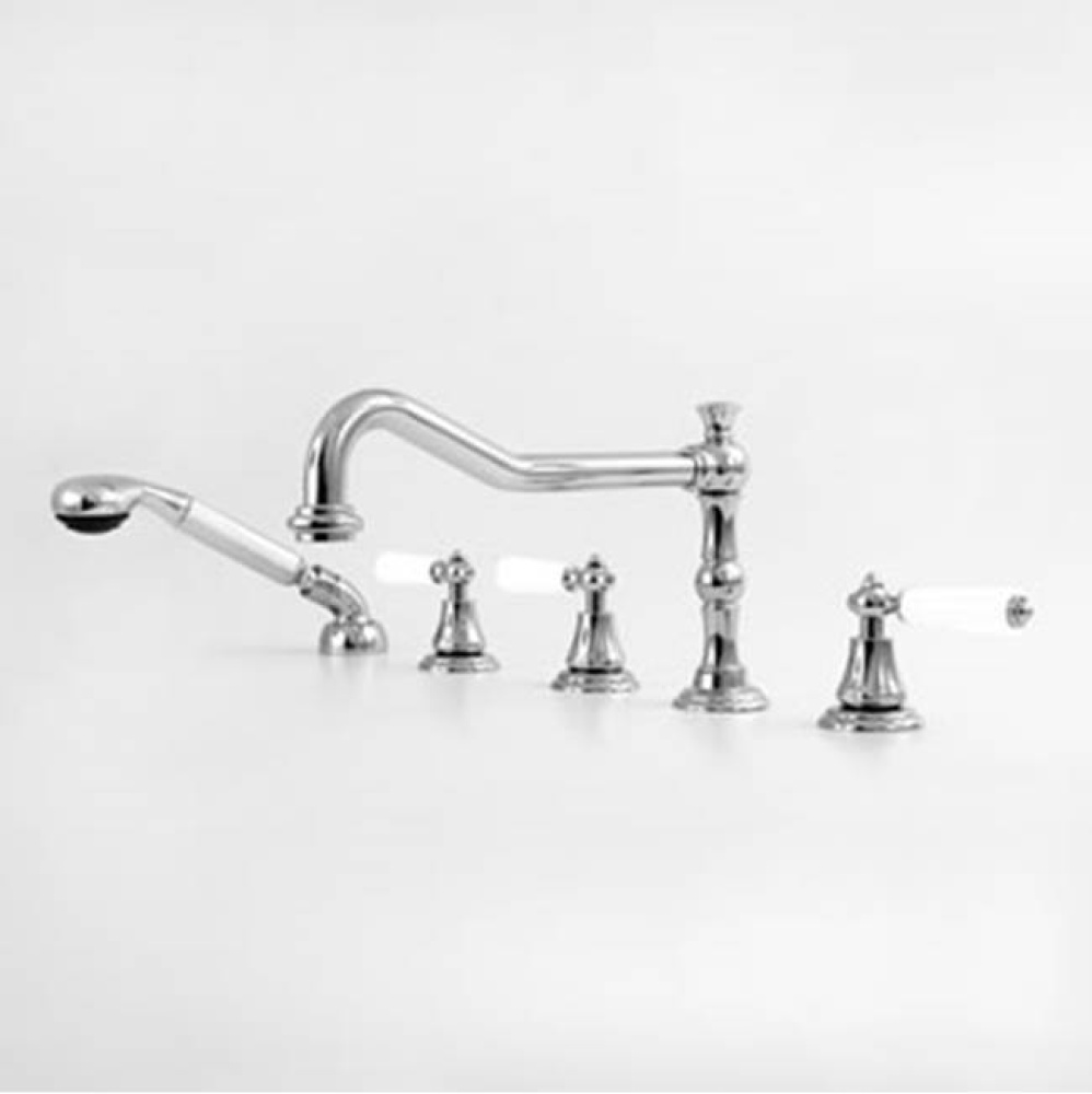 Roman Tub Set TRIM with Deckmount Handshower ORLEANS CHROME .26