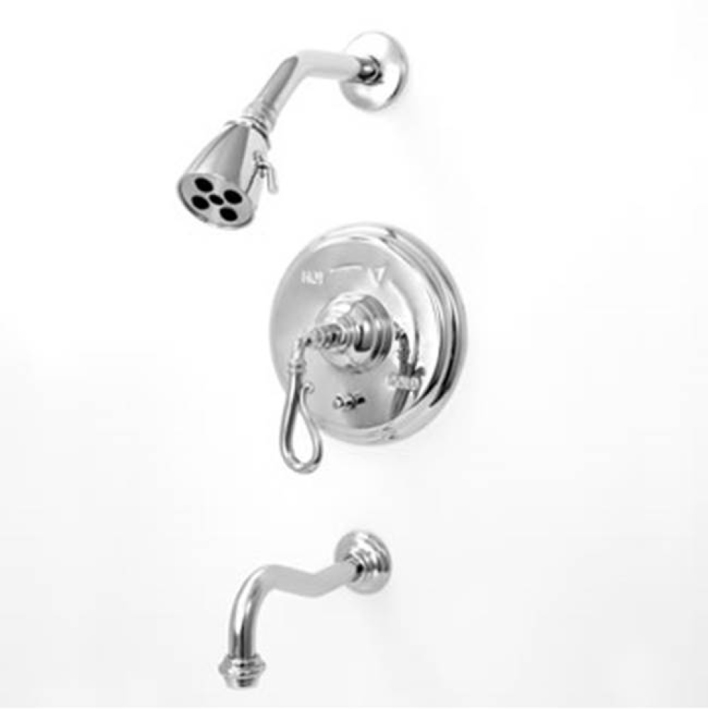 Pressure Balanced Tub & Shower Set Trim (Includes Haf And Wall Tub Spout) Bordeaux Chrome .26