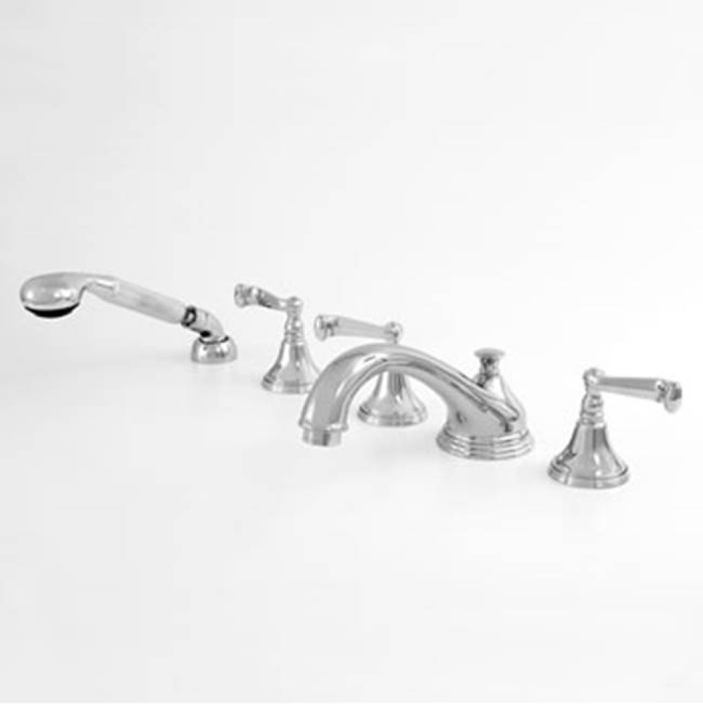 Roman Tub Set TRIM with Deckmount Handshower CHARLOTTE CHROME .26