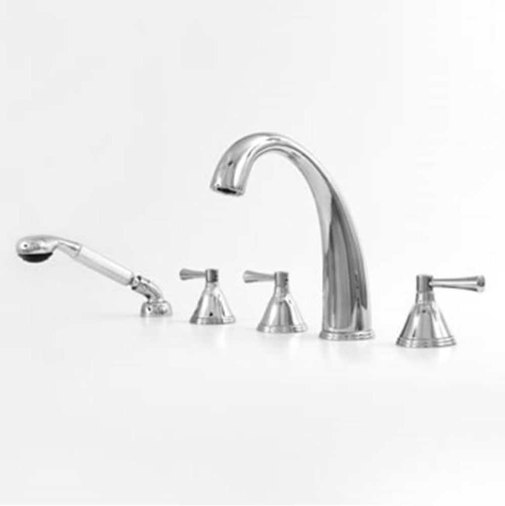 Roman Tub Set TRIM with Deckmount Handshower CHICAGO SABLE BRONZE .80