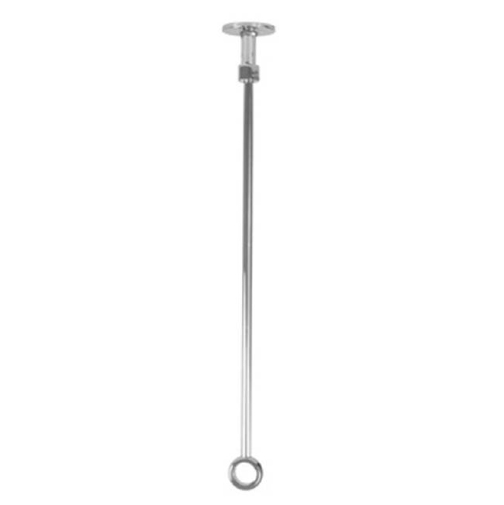 Ceiling Bracket or Wall Stabilizer 1/2'' diameter ID 17-1/4'' length POLISHED